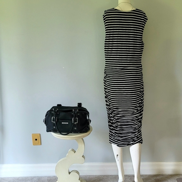 Mossimo Striped Wrap Maxi Dress Size L - Picture 2 of 13